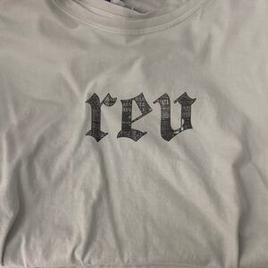 Rev White Graphic Tee